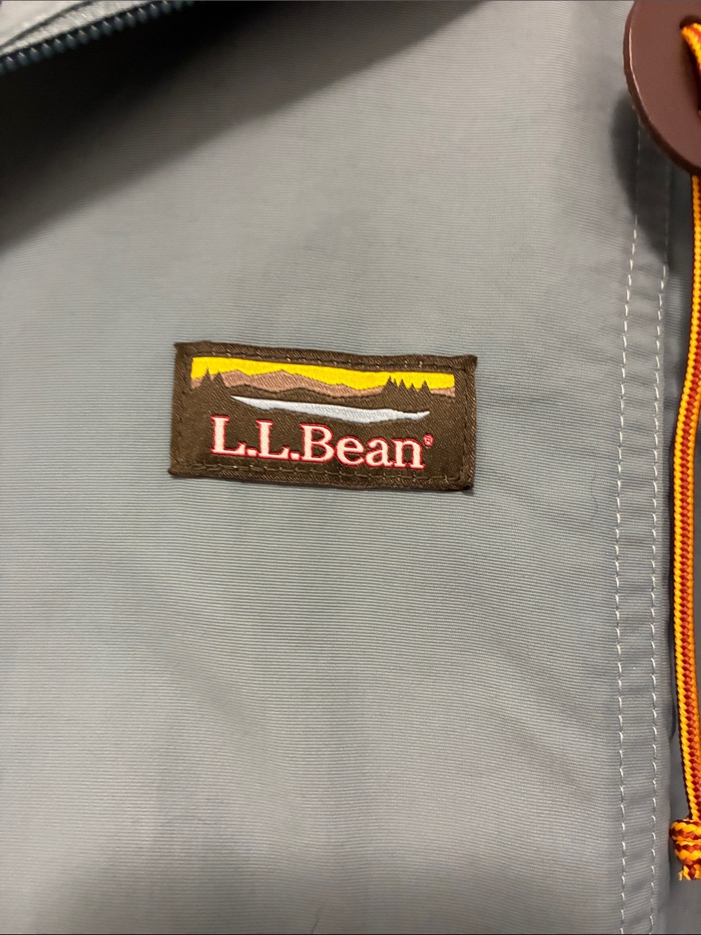 L.L. Bean Colorblock Hooded Anorak Jacket in Light Teal/Blue/Green - Picture 3 of 4